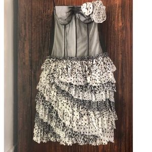 NWT D&G Strapless Silk Bustier Mini Dress Sz2